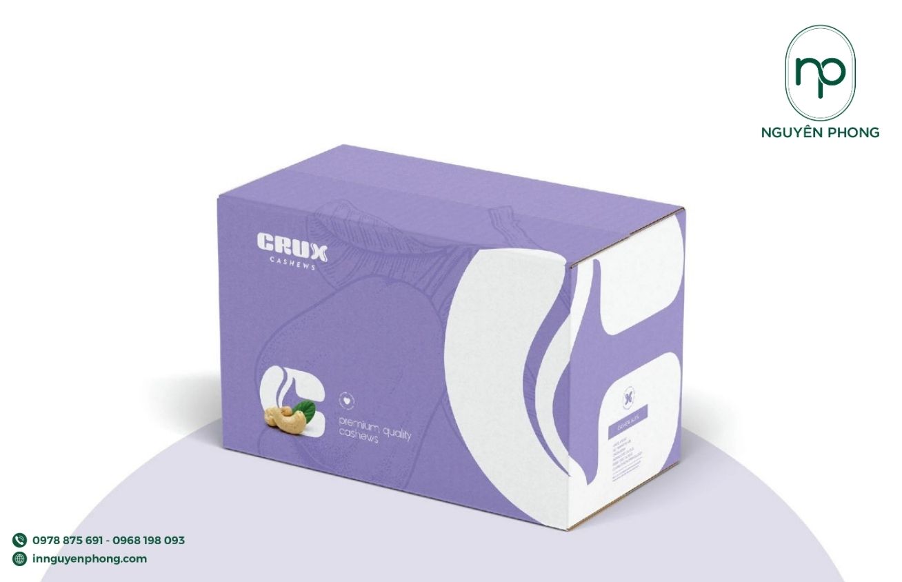 Mẫu logo ngũ cốc in trên hộp giấy